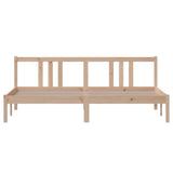 Bed Frame without Mattress Solid Wood 183x203 cm King