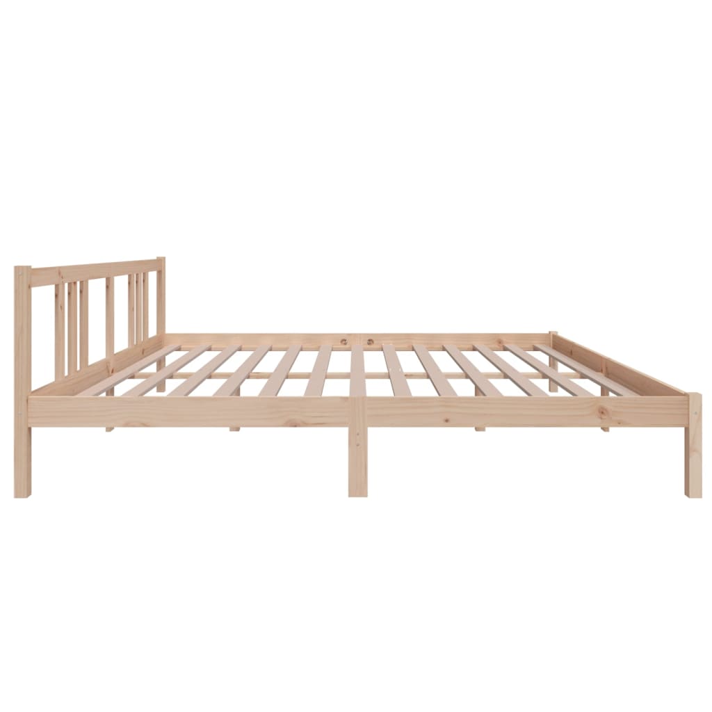 Bed Frame without Mattress Solid Wood 183x203 cm King