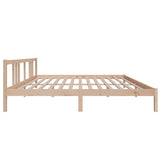 Bed Frame without Mattress Solid Wood 183x203 cm King