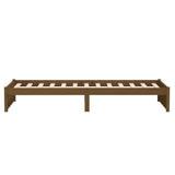 Bed Frame without Mattress Honey Brown Solid Wood 90x190 cm