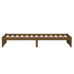 Bed Frame without Mattress Honey Brown Solid Wood 90x190 cm