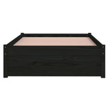 Bed Frame without Mattress Black Solid Wood 90x190 cm