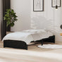 Bed Frame without Mattress Black Solid Wood 90x190 cm Single