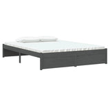Bed Frame without Mattress Grey Solid Wood 135x190 cm - Side View
