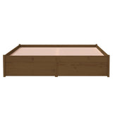 Bed Frame without Mattress Honey Brown Solid Wood 135x190 cm - 45-Degree Angle