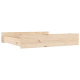 Bed Drawers 2 pcs Solid Wood Pine - Side View