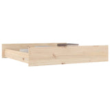Bed Drawers 2 pcs Solid Wood Pine - Rear View
