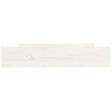 Bed Drawers 2 pcs White Solid Wood Pine