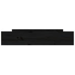 Bed Drawers 2 pcs Black Solid Wood Pine