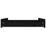 Bed Drawers 2 pcs Black Solid Wood Pine - 45-Degree Angle