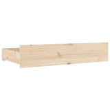 Bed Drawers 4 pcs Solid Wood Pine - Side View