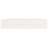 Bed Drawers 4 pcs White Solid Wood Pine