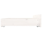 Bed Drawers 4 pcs White Solid Wood Pine - 45-Degree Angle