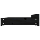 Bed Drawers 4 pcs Black Solid Wood Pine - 45-Degree Angle