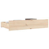 Bed Drawers 4 pcs Solid Wood Pine - Rear View