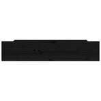 Bed Drawers 4 pcs Black Solid Wood Pine