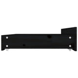 Bed Drawers 4 pcs Black Solid Wood Pine - 45-Degree Angle