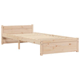 Bed Frame without Mattress Solid Wood 90x190 cm - Side View