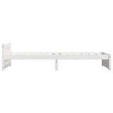 Bed Frame without Mattress White Solid Wood 90x190 cm - Rear View
