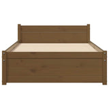 Bed Frame without Mattress Honey Brown Solid Wood 90x190 cm - Top-Down View