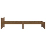 Bed Frame without Mattress Honey Brown Solid Wood 90x190 cm - 45-Degree Angle