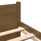 Bed Frame without Mattress Honey Brown Solid Wood 90x190 cm - Rear View