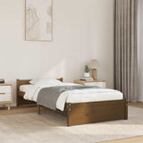 Bed Frame without Mattress Honey Brown Solid Wood 90x190 cm
