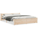 Bed Frame without Mattress Solid Wood 135x190 cm