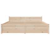 Bed Frame without Mattress Solid Wood 135x190 cm - Top-Down View