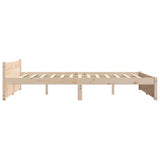 Bed Frame without Mattress Solid Wood 135x190 cm