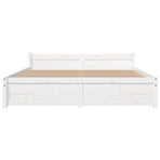 Bed Frame without Mattress White Solid Wood 135x190 cm Double