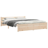 Bed Frame without Mattress Solid Wood 150x200 cm - Top-Down View