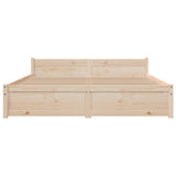 Bed Frame without Mattress Solid Wood 150x200 cm - 45-Degree Angle