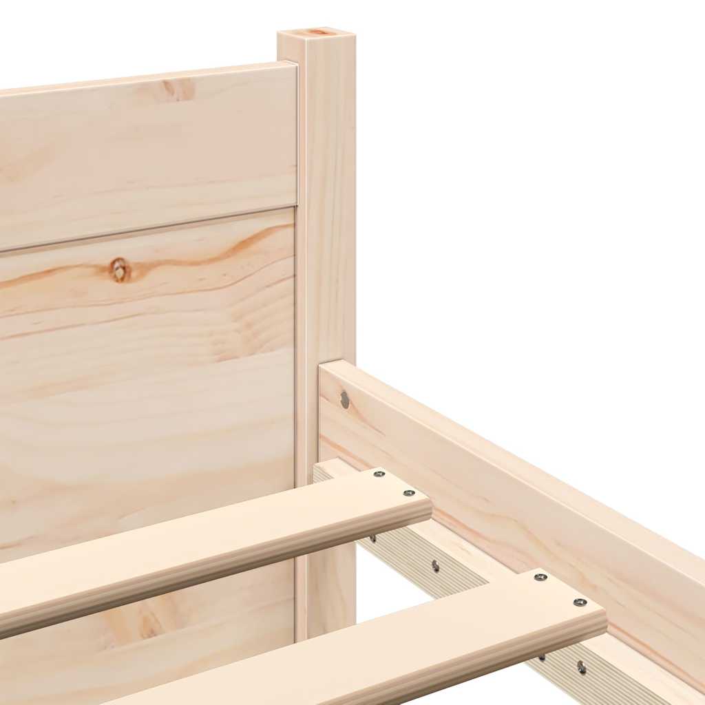 Bed Frame without Mattress Solid Wood 183x203 cm King
