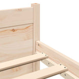 Bed Frame without Mattress Solid Wood 183x203 cm King