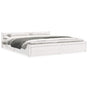 Bed Frame without Mattress White Solid Wood 180x200 cm
