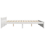 Bed Frame without Mattress White Solid Wood 180x200 cm