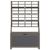 Storage Box with Trellis Grey 99x50x160 cm Solid Wood Acacia