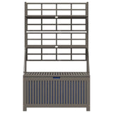 Storage Box with Trellis Grey 99x50x160 cm Solid Wood Acacia - Top-Down View