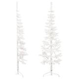 Slim Artificial Half Christmas Tree with Stand White 120 cm