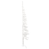 Slim Artificial Half Christmas Tree with Stand White 120 cm - Top-Down View