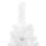 Slim Artificial Half Christmas Tree with Stand White 120 cm