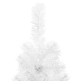 Slim Artificial Half Christmas Tree with Stand White 150 cm - 45-Degree Angle