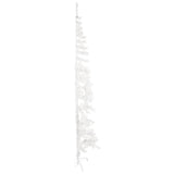 Slim Artificial Half Christmas Tree with Stand White 210 cm - Top-Down View