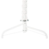 Slim Artificial Half Christmas Tree with Stand White 210 cm - Close-Up Angle