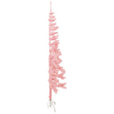 Slim Artificial Half Christmas Tree with Stand Pink 120 cm - 45-Degree Angle