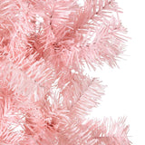 Slim Artificial Half Christmas Tree with Stand Pink 120 cm - Low Angle