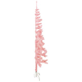 Slim Artificial Half Christmas Tree with Stand Pink 180 cm - 45-Degree Angle
