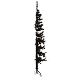 Slim Artificial Half Christmas Tree with Stand Black 120 cm