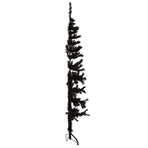 Slim Artificial Half Christmas Tree with Stand Black 120 cm